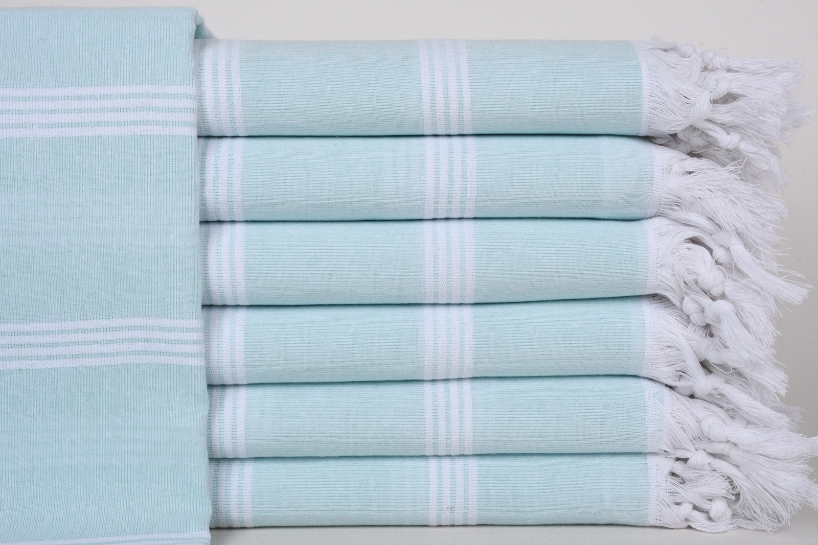 Custom Striped Mint Towel 30x73 Inches
