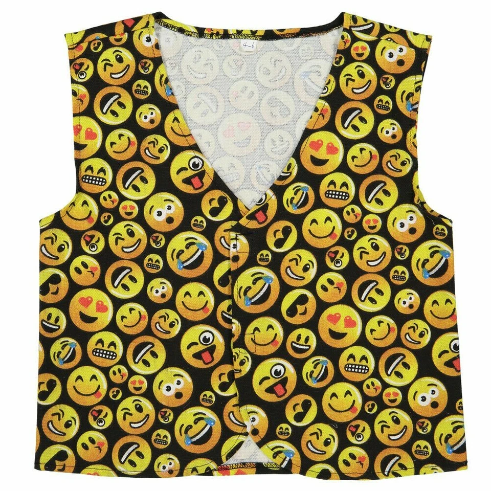 Chaleco estampado emoji Dress Up America para niños Foto 4 de 4
