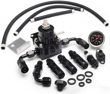 Universal EFI Fuel Pressure Regulator Kit 0-100psi w/ Gauge 6AN Fuel Line Fittin