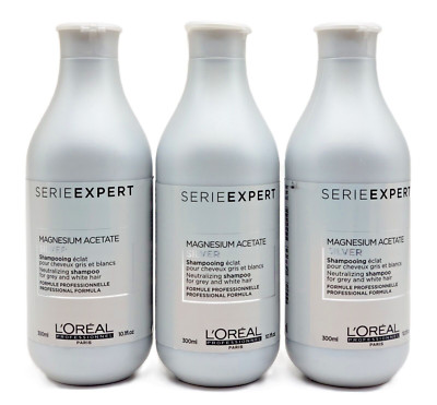 L'oreal Serie Expert Magnesium Silver Shampoo 10.1 oz - Pack of 3