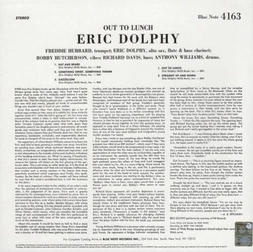 ERIC DOLPHY Out To Lunch Vinyl Record Album LP Blue Note 2016 Jazz Musc - Image 4 of 4