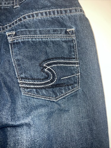 Silver Garret 1037 women’s dark denim jeans Adjustable Waistband size 14 - Picture 3 of 13