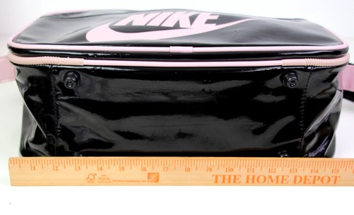 Nike BLACK PINK PVC LOGO ZIP TOP MESSENGER GYM X-BODY SHOULDER BAG TRAVEL - Picture 14 of 14