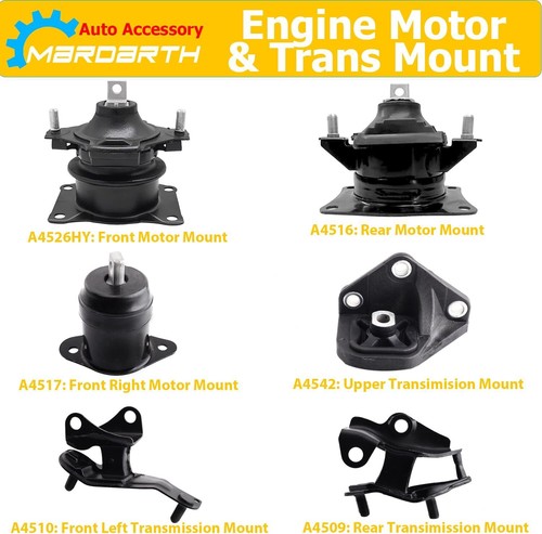 Engine Motor and Transmission Mount Compatible with 2003-2007 Accord 2.4L - Picture 2 of 7