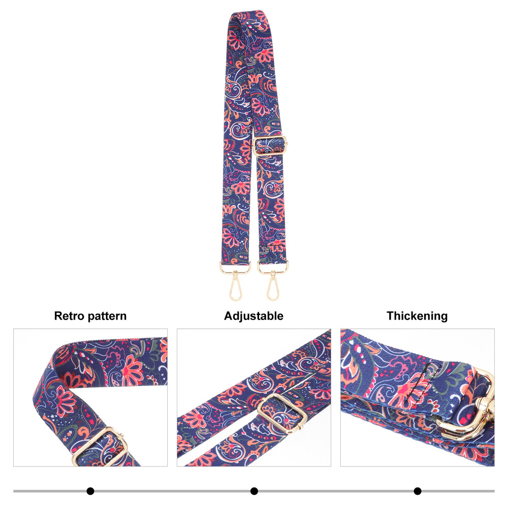 Cintura Per Banjo E Chitarra - Modello Vintage Con Fiori, Regolabile - Foto 6