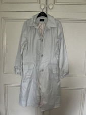 Linea Light Grey Trench Coat Size 12 Beige City Girl Spring Chic Classy Mac