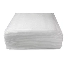 UBMOVE 7-3/8"x7-1/2" White Foam Pouches for Cups (25 Pack) Protect Dishes