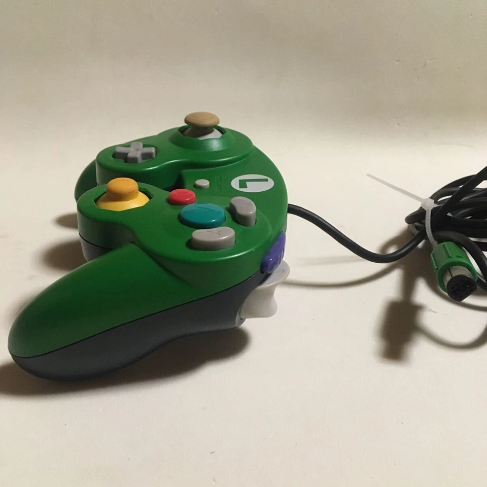 Nintendo GameCube Console System Controller Luigi Green Good HP - Image 3 of 4