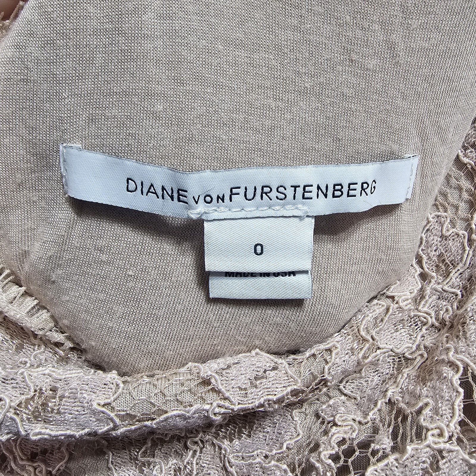 Diane von Furstenberg DVF Zarita Lace Dress Nude/Beige Size 0 MSRP $348 eBay