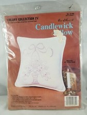 Candlewick Pillow Kit Bow of Roses II Colony Collection IV Vintage