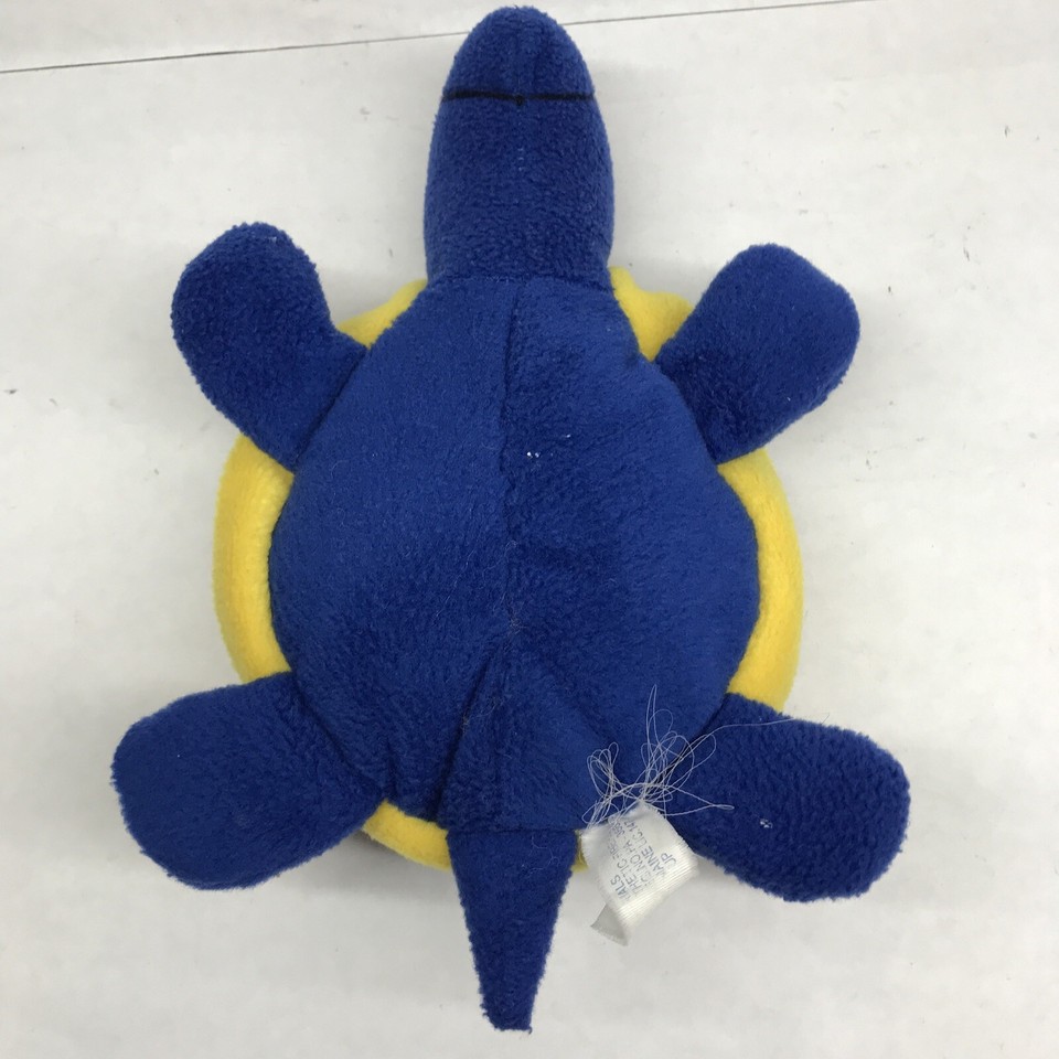 Nanco Turtle Stuffed 8.25” Blue w/Yellow Shell Plush Sea Animal ...