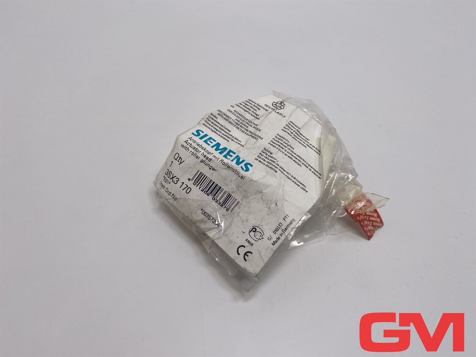 Siemens Actuator Head For Position Switch 3SX3170 Roller Plunger