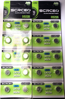 LR721 20PK 1.5V ALKALINE (GREAT EXP 12/30) 362 AG11 601 280-29 FREE SHIP&TRAK