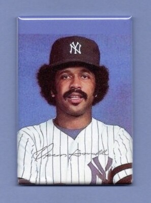 OSCAR GAMBLE *2X3 FRIDGE MAGNET* BASEBALL CARD NEW YORK YANKEES WORLD SERIES 