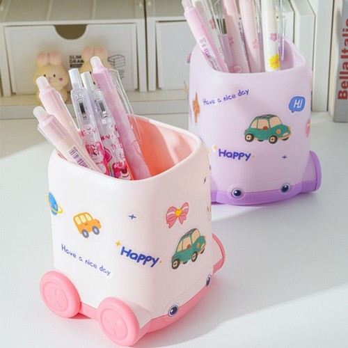 Car Shape Pen Container Large Capacity Desktop Organizer School Office - Picture 6 of 17