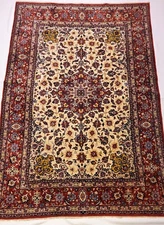 Fine Isfahaan area Rug 900KPSI  7'x5' Oriental Carpet Seirafian