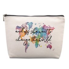 Best Gifts for People Who Travel Makeup Bag, Travel Gifts for Women Friendshi...