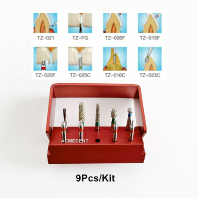 10-Kits Dental Reverse Direction Burs Fissure Bur Tungsten Drill Axial Reduction