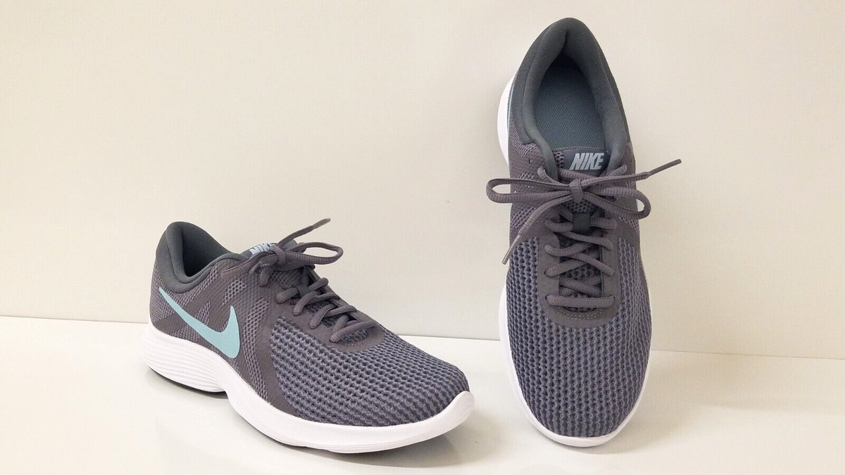 Women's Nike Revolution Running Shoes Gray Teal Size