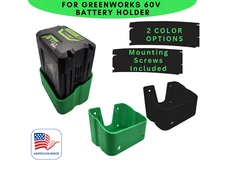 Greenworks 60v Battery Holder WALL Mounting Storage Organizer VERTICAL HEAVYDUTY