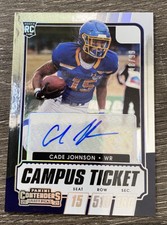 2021 Contenders Draft Football Cade Johnson Campus Ticket Foil Auto /99 SP