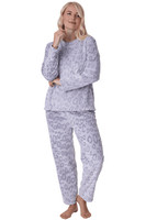 Camille Women's Supersoft Fleece Full Length Pyjama Set with Elasticated Waist