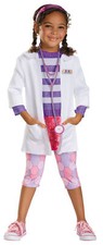Doc Mcstuffins Deluxe Child Girls Costume Lab Coat Leggings Headband Disguise