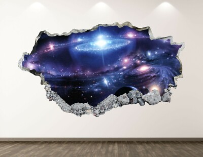 Galaxy Wall Decal Art Decor 3D Smashed Kids Milky Way Sticker Mural ...