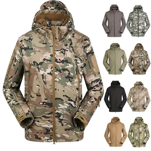 Tactical Hunting Jacket Windproof Softshell Polar Fleece Warm
