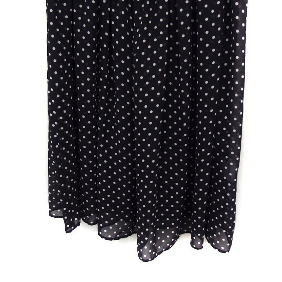 Reflect Dot Pattern Dress 3 4 Sleeve Below Knee Length Black Used eBay
