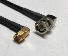 BNC Male L to SMA Male L RG223 Silver Low Loss Coax Cable Pick Length Lot USA