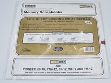 Pioneer Scrapbook 12x12 White Memory Book Refill 10 Pages Style RMW-5 NEW