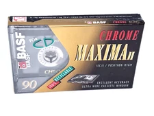 BASF CM II Chrome Maxima II  90  Blank Audio Cassette Tape ( Sealed) NEW