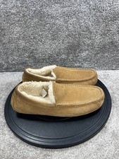 Ugg Slipper Mens Size 12 Ascot Chestnut Brown Suede Wool Casual Slip On