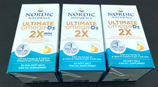 3x Nordic Naturals Ultimate Omega 2X  D3 Softgels,Lemon Flavor - 60 Ct exp 2028