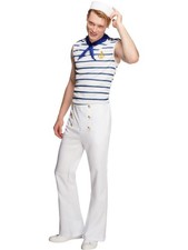 Fever Male French Sailor Scarf, Top, Trousers Men's Funny Fancy Dress