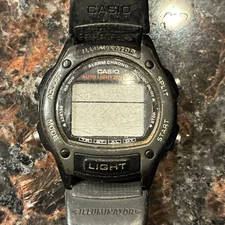 Casio Illuminator Watch Men 35mm Black Digital 3242 W-93H *Untested