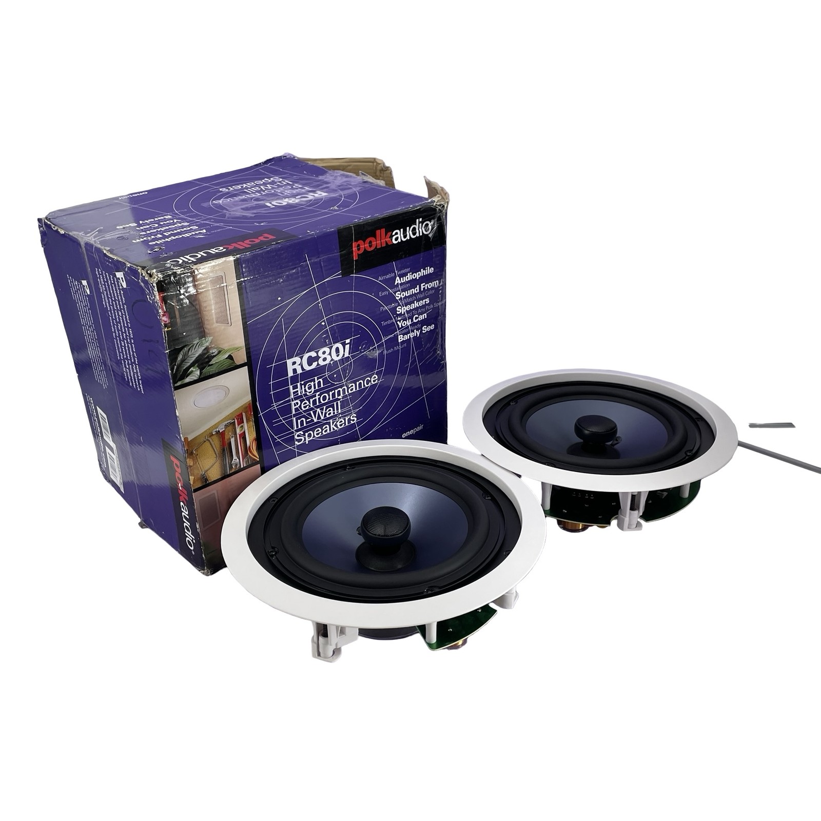 Polk Audio RC80i 2-Way In-Ceiling 8" Round Speakers