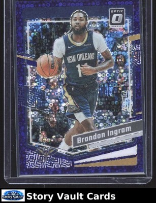 BRANDON INGRAM 2023-24 Donruss Optic #7 Purple Fast Break Prizm /99 Pelicans
