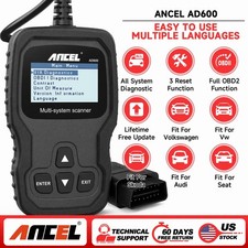 ANCEL AD600 Auto OBDII Diagnostic Scanner Fit...