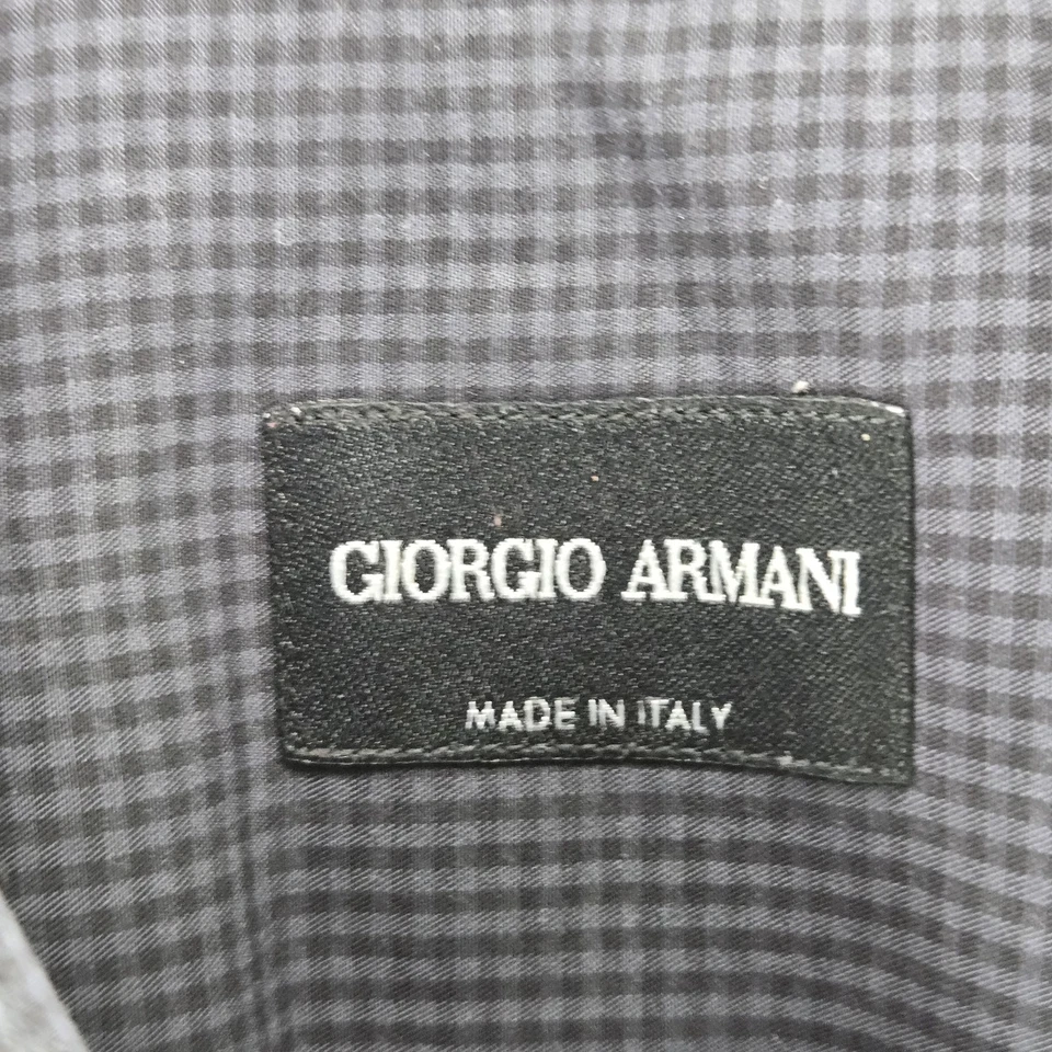 Camisa de vestir Giorgio Armani para hombre L 43 - 17 abotonados manga larga hecha en Italia Foto 3 de 4
