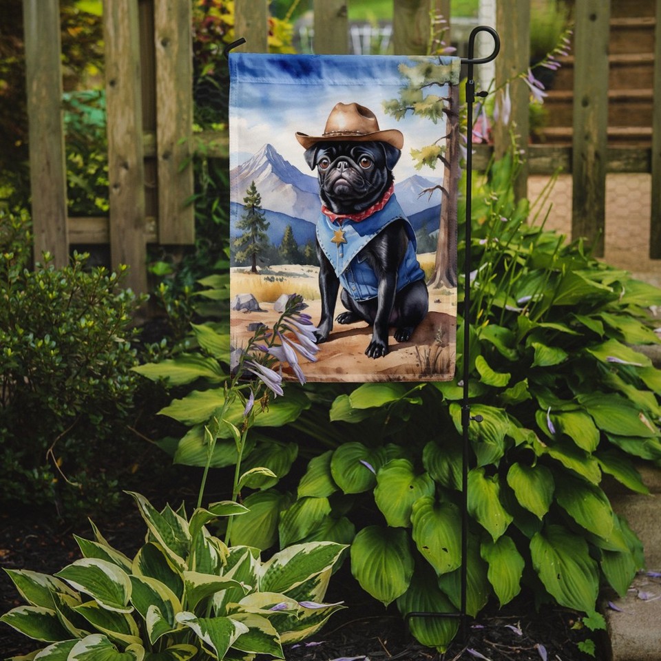 Caroline's Treasures Pug Cowboy Welcome Garden Flag DAC5966GF | eBay