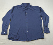 Ermenegildo Zegna Shirt Mens Extra Large Blue Casual Preppy Office