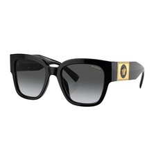 Versace VE 4437U GB1/T3 Black Plastic Square Sunglasses Grey Gradient Lens