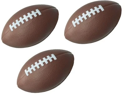 LMC PRODUCTS Kids Foam Football - 7.25” Soft, Mini Football 3 Pack