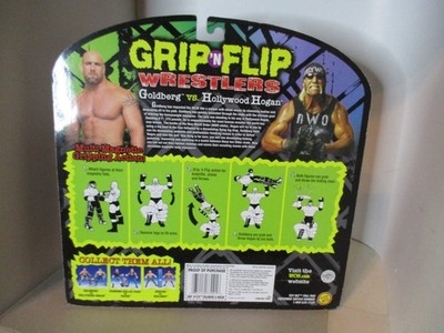 スポーツ Hollywood Hogan Goldberg Grip 'N Flip 1999 ToyBiz WCW NWO Grip 'n Flip Wrestlers Hollywood Hulk Hogan