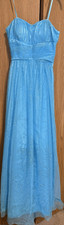 Hailey Logan by Adrianna Papell blue glitter satin prom/formal gown size 3/4