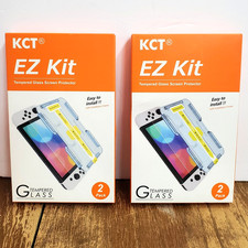 Nintendo Switch OLED KCT EZ Kit Tempered Glass Screen Protector 2 Boxes of 2