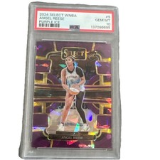 Panini 2024 Select WNBA Concourse Angel Reese #5 Purple Ice 32/149 PSA 10