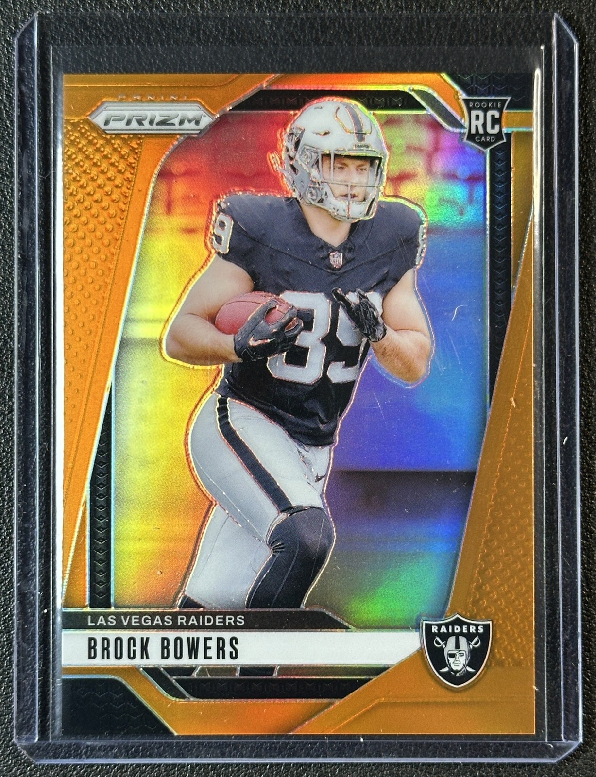 BROCK BOWERS 2024 PANINI PRIZM #315 ORANGE RC 249/249 RAIDERS